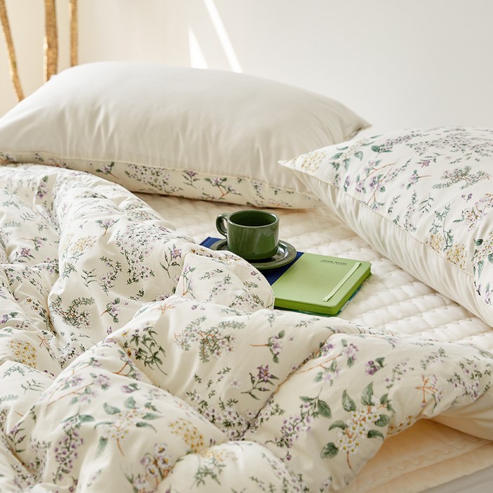 바자르 모로코 광목워싱 차렵이불 베개커버 세트