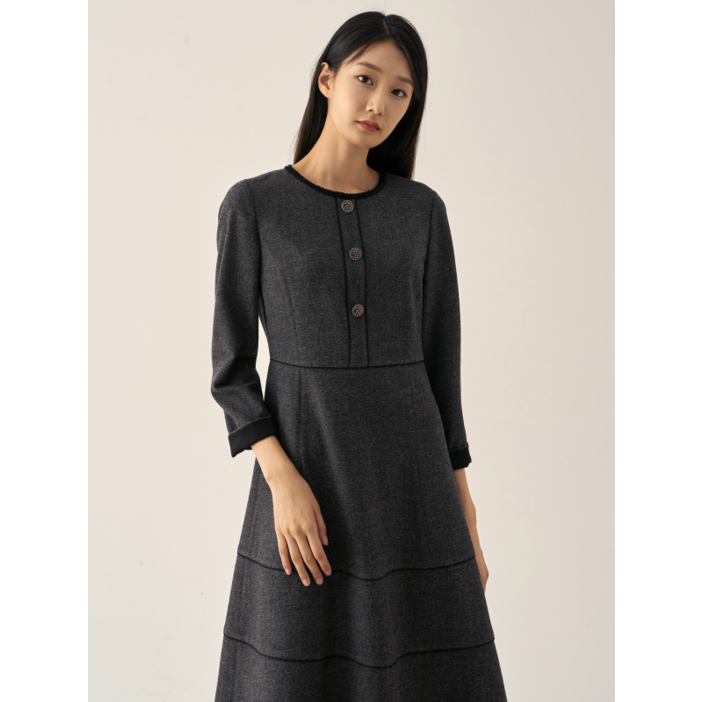 지센 피어로즈 스판 플레어 원피스 LFOPNA02GR 2442122