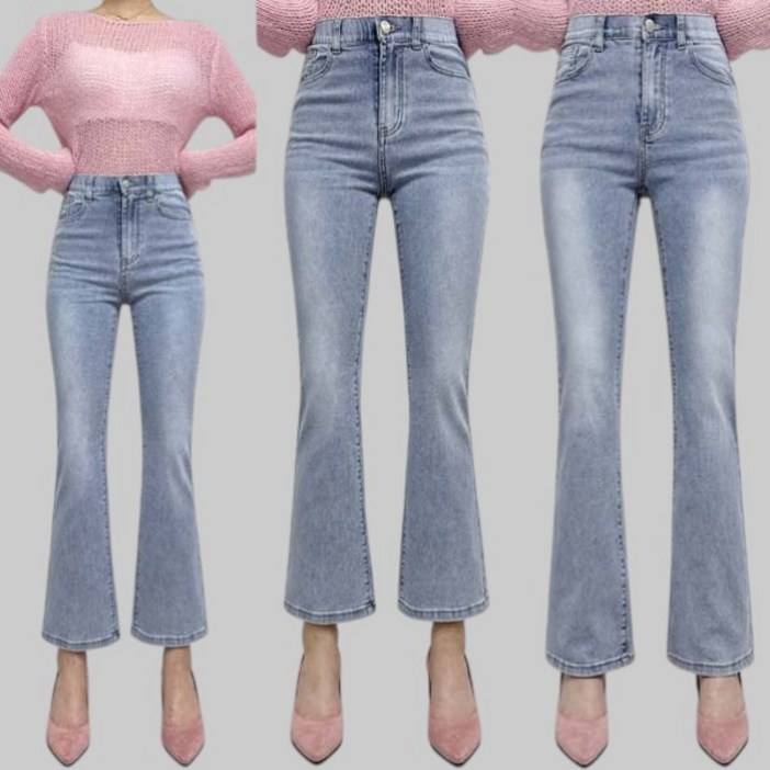 제이엠스타일 [8컬러/숏,롱/S~2XL] 여성 스판 부츠컷 청바지 여자 블랙 검정 나팔 바지 빅사이즈 봄 여름 가을 키작녀 키큰녀