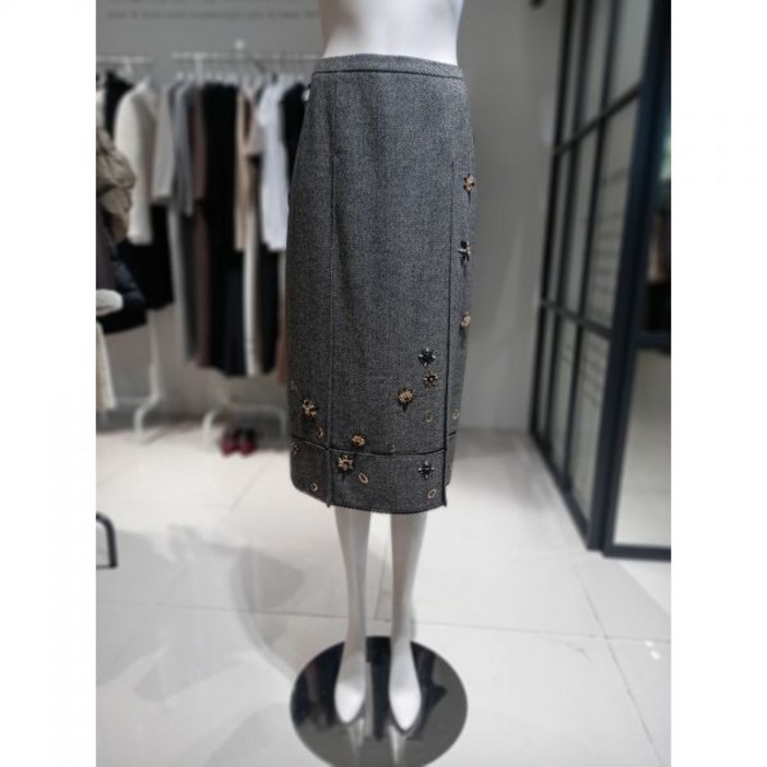 백화점 듀엘 사우스시티 비딩 장식 펜슬 스커트 D244MSD043V 아울렛