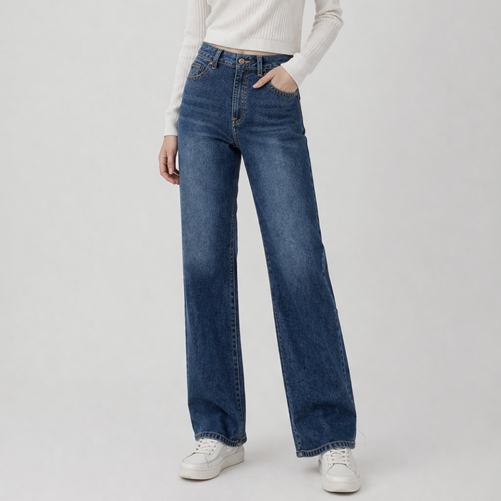 백화점 정품 Guess 게스 여성 롱 와이드 데님 청바지