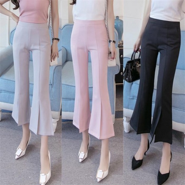 나팔 바지 여성 부츠컷 팬츠 스판 편한 여름 여자