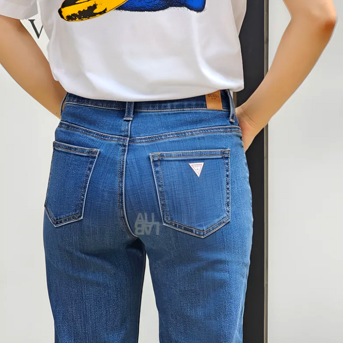 게스 여성 청바지 스트레이트 팬츠 중청 [백화점]