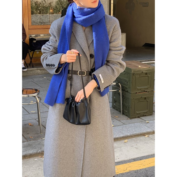 made 루어스룸 퓨턴 여성 겨울 코트 루즈핏 오버핏 더블버튼 핸드메이드 코트3color