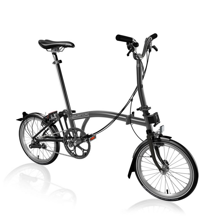 Brompton P Line Urban 미드나잇 블랙 티타늄 후방 Brompton P Line Urban 미드나잇 블랙 티타늄 후방