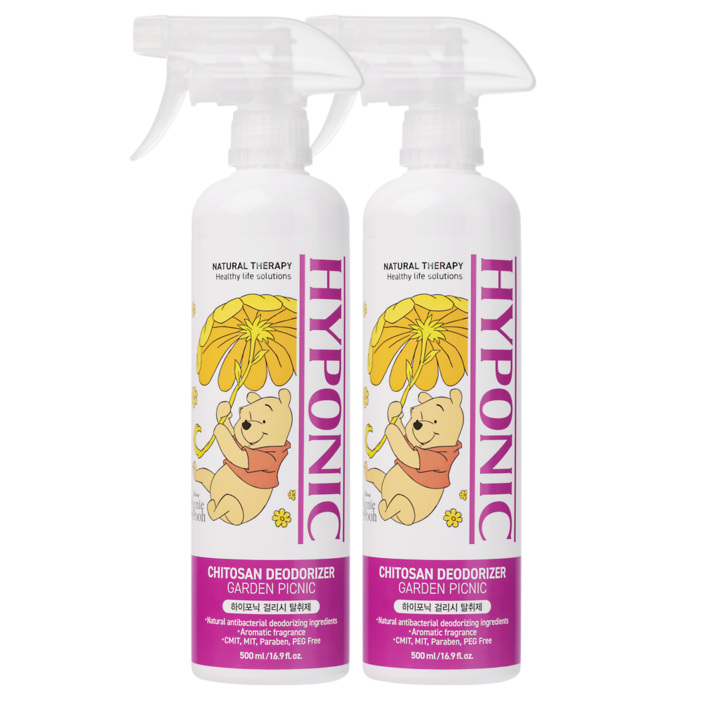 하이포닉 디즈니 에디션 반려동물 냄새 제거 탈취 데오드란트 걸리시향 500ml, 2개, 500ml