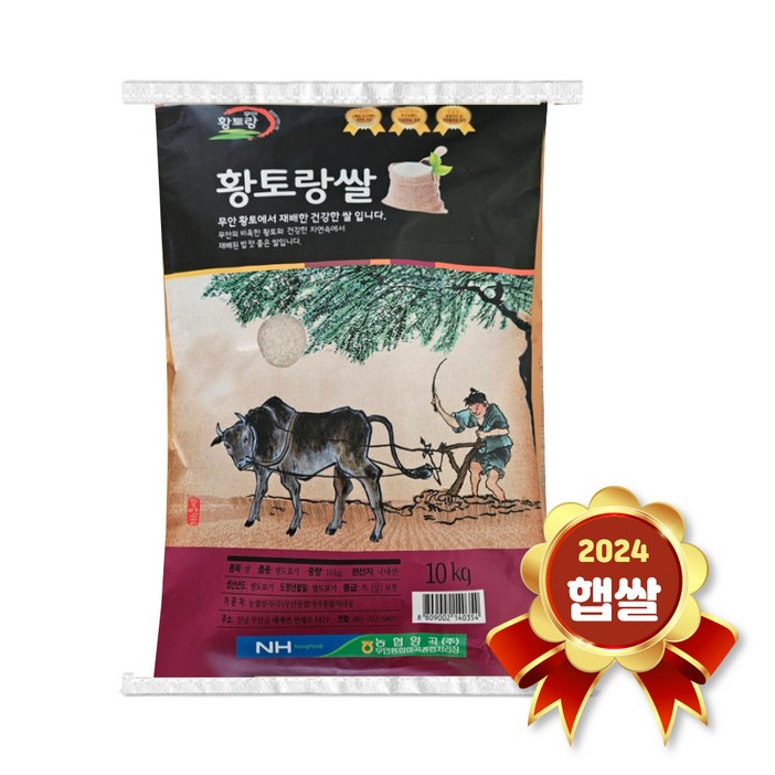 무안 황토랑쌀 천해진선향 10kg 2024년 햅쌀 상등급 백미 국내산쌀 국산쌀, 1개, 10kg