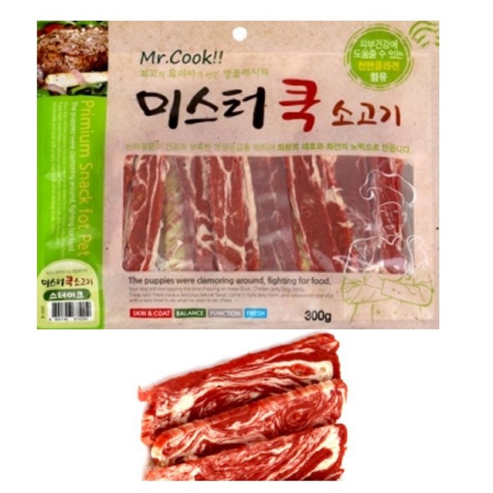 좋은콜라겐함유 체력튼튼 비프절편 5개 건강식사 기호성 애견 강쥐, 소고기, 300g