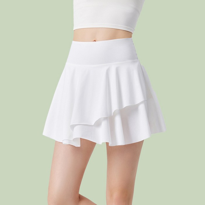 2024NEW 여성 운동 치마바지테니스 스커트자외선차단 치마밴딩 요가 치마러닝 스커트여자 테니스운동복소프트 프리미엄원단