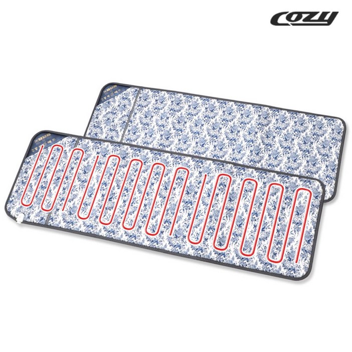 자동차 열선시트 뒷좌석 차박 온열매트 캠핑 전기장판 12볼트 매트 국내산 순면 12V 대, 혼합색상, 1개