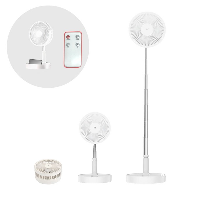 [무선 폴딩]바이브 브라인 폴딩 v7 무선 미니 선풍기 캠핑 사무실 탁상 길이조절가능