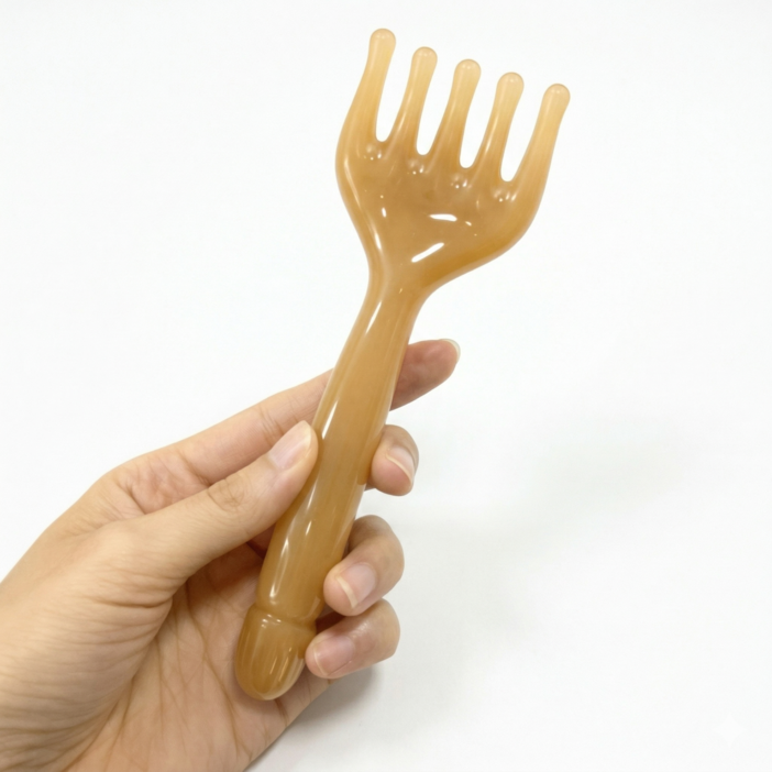 소미조이  두피괄사 마사지기 포크 괄사빗