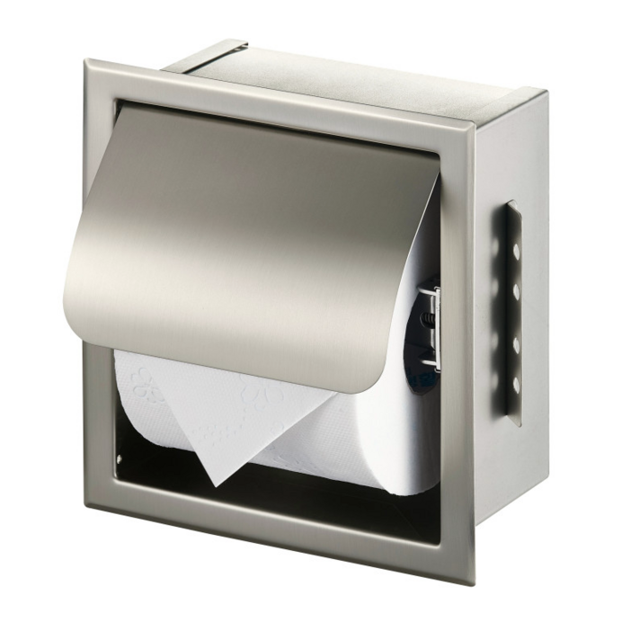 니켈사틴 무광 매립휴지걸이 403 올스텐바디 욕실용 고급악세사리, 1개