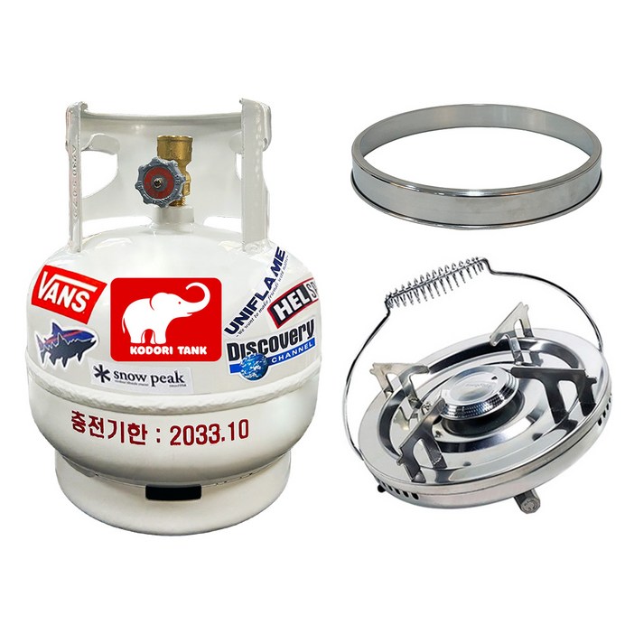 화력조절 해바라기버너 코돌이탱크 LPG 3kg 고화력 버너세트, 3번_3kg+링가드+1005버너, 1세트