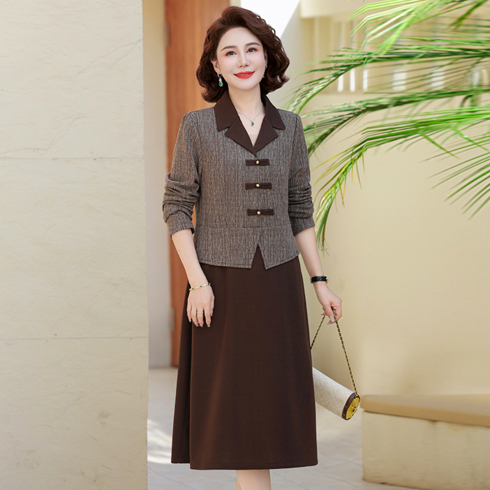 NUNUHANA 엄마옷 봄 가을 빅사이즈 긴팔원피스