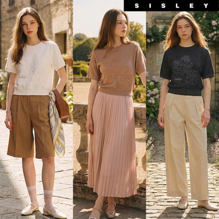 런칭가129,000원26SS 시슬리 하이엔드 시어 샤이닝 니트