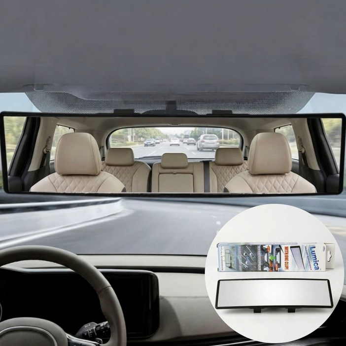 루미카 차량용 와이드 완벽 장착 룸미러, 1개, 전차종