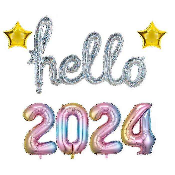 올리브파티 2024 신년 파티 용품 풍선 세트 패키지
