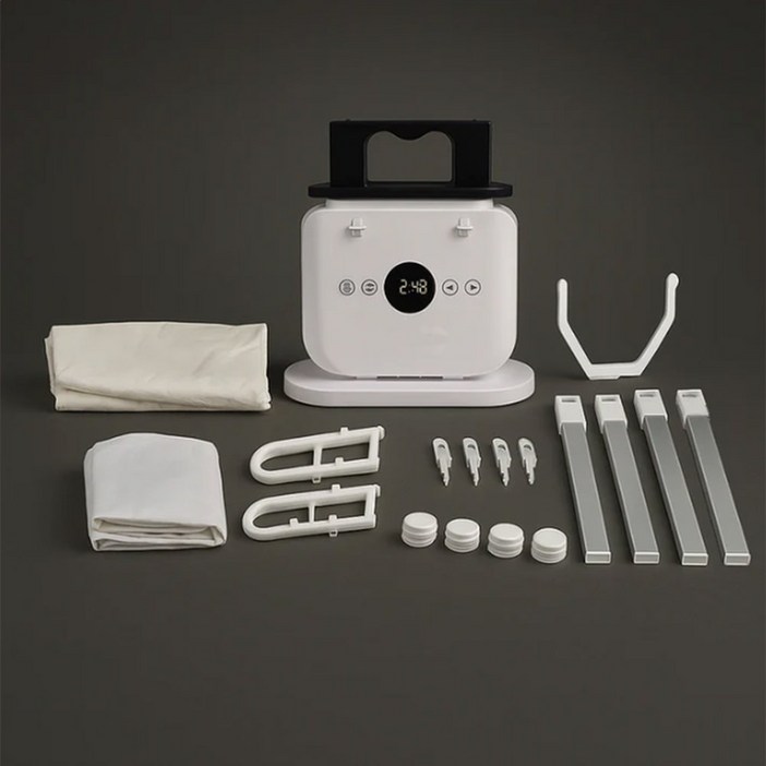 반자동 전기 가열식 에어 드라이어 다림질 스팀 기계 접이식 의류 신발 건조 히팅 휴대용, White