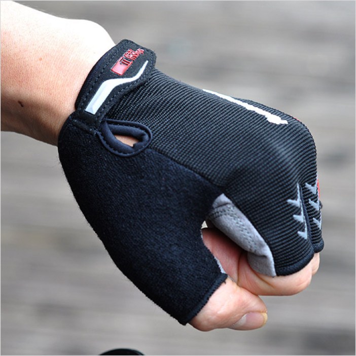 필모리스 MG1004 자전거 반장갑 좌우한조  등산장갑 손가락장갑 헬스장갑, 그레이, 1개