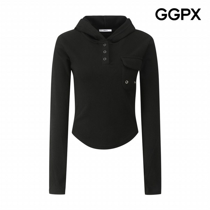 양기모 슬림 후드 티셔츠 GQ1TS001F