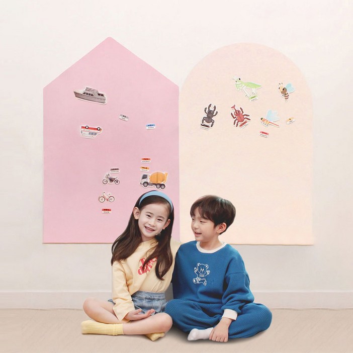 키룸 찰떡보드 붙이는 유아 자석 화이트보드 탈부착 자석칠판 자석보드 탈부착, 아이보리