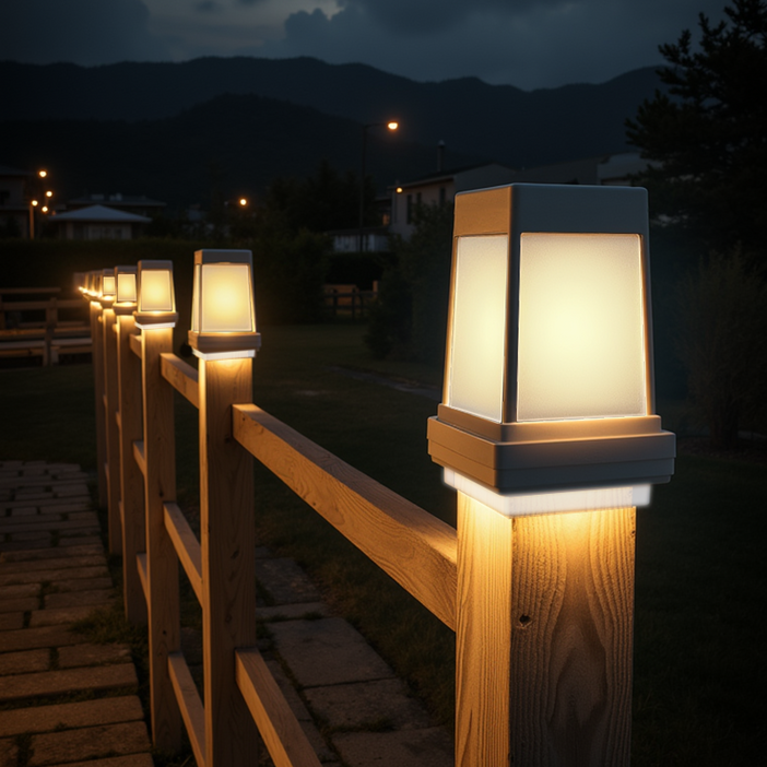 [프리미엄 감성 태양광 조명] ST321 사각 카페등 & 문주등 / 실외 방수 자동점등 / 정원 데크 난간 테라스 LED 조명 / 충전식 가성비 조명