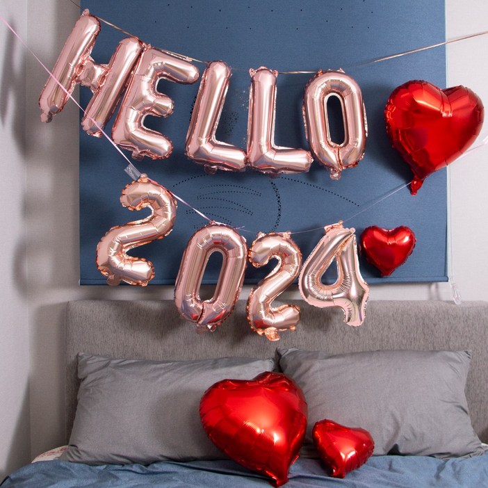 연말 파티 풍선 용품 세트 Good bye 2023 굿바이 헬로 2024 hello 풍선 장식 신년 새해 송년회 데코 연말 파티 풍선 용품 세트 Good bye 2023 굿바이 헬로 2024 hello 풍선 장식 신년 새해 송년회 데코