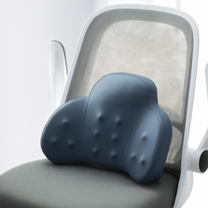 숨또 인체공학 에어백 무중력 의자 허리쿠션, 네이비