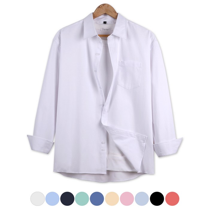 오버나인 남자 남성 루즈핏 옥스포드 남방 코튼 탄탄핏 셔츠