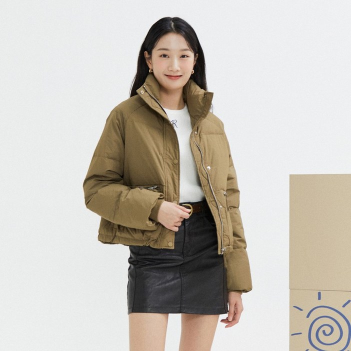 더틸버리    래글런 하이넥 숏 덕다운 점퍼 TPAN2PD52W