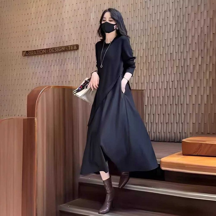 원피스 여성 니트 쉬즈미스 타미진스 하객룩 만삭