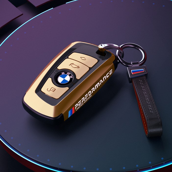DaysIN 키케이스 풀커버 스마트키 폴딩키 BMW 호환, 골드