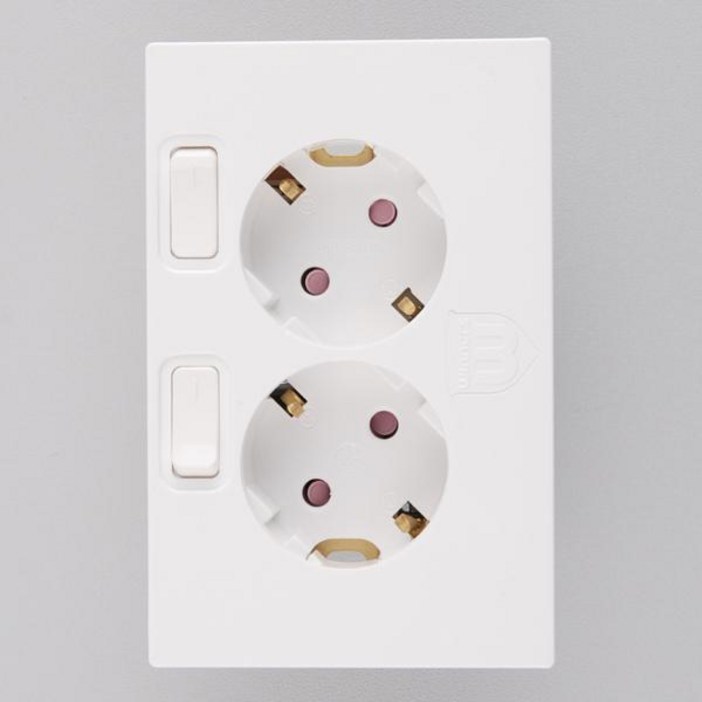 콘센트 전기 매입콘센트 스위치부착형 2구