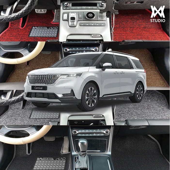 카페트 4세대 카니발 KA4 하이브리드 뉴 코일매트 슬림핏, 그레이, 4세대 카니발 7인승아웃도어형 21년