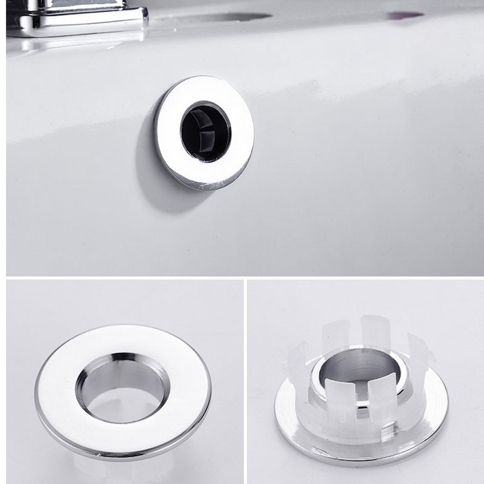 더블슬릿 세면대 오버플로우 물넘침 마개 캡 3개입