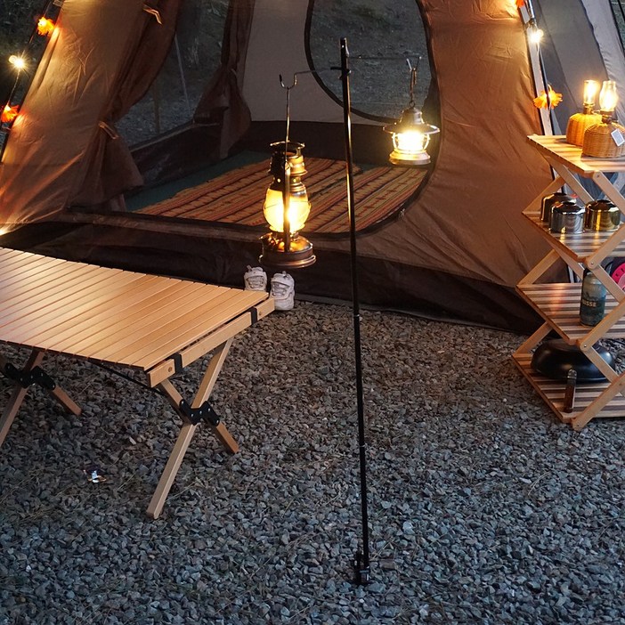 캠핑 파일드라이버 테이블 랜턴걸이 거치대