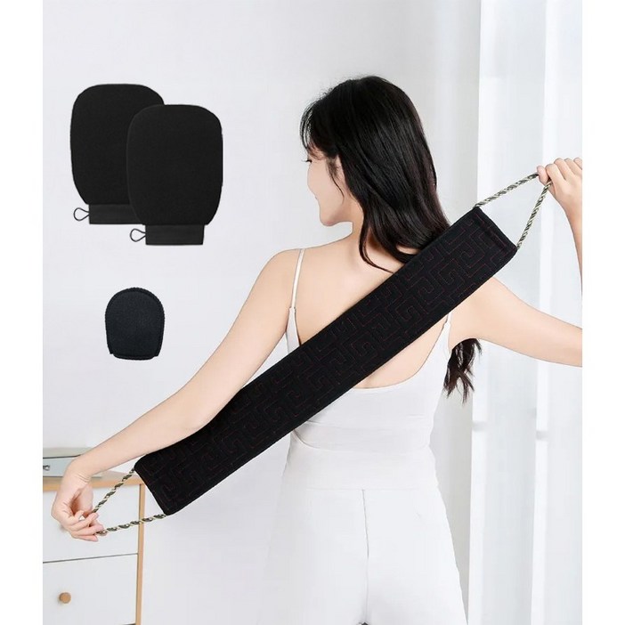 [다잇홈] 손이 닿지 않는 등까지 피부가 숨쉬는 프리미엄 때장갑 등때밀이 4종세트, SA06010-A타입, 1개, 1세트