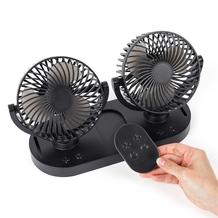 크레이지몬스터 풍잘 트윈 차량용 선풍기, 단일색상, 단일상품