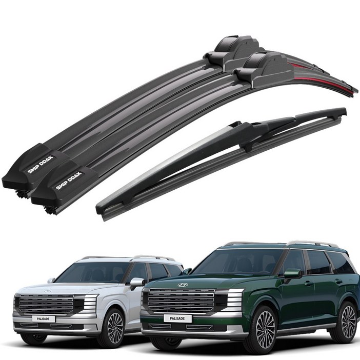 쉽딱 트리플 전면 후방 와이퍼 3P 세트