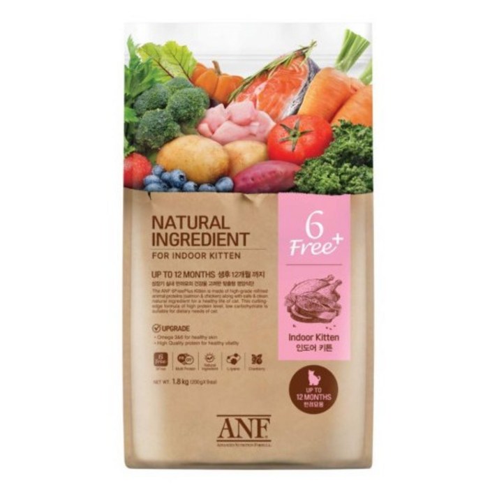 에이엔에프 6Free 키튼 고양이 사료, 닭, 6kg, 1개 에이엔에프 6Free 키튼 고양이 사료, 닭, 6kg, 1개