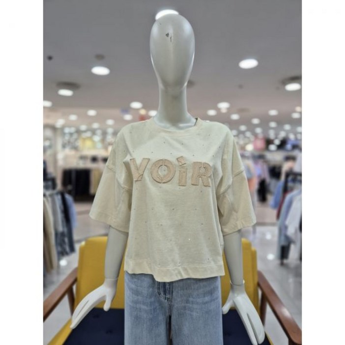 듀엘 레터링 패치 티셔츠 D232MSM056 백화점 아울렛 한정수량 (3597034)