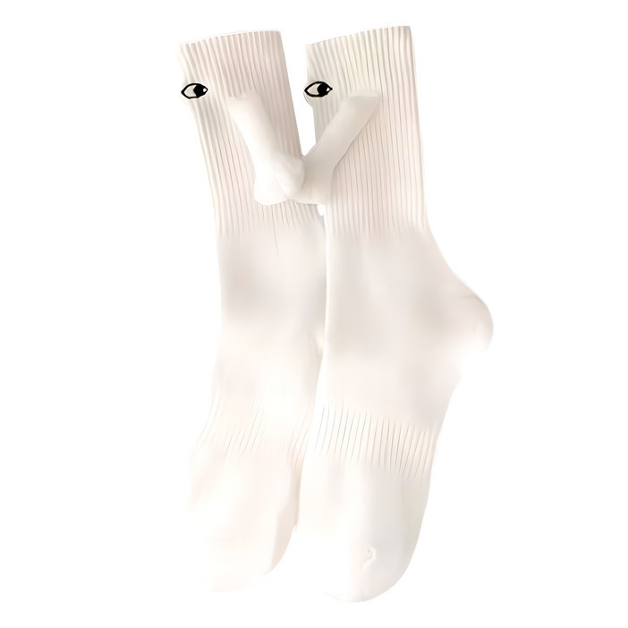 다다랜드 가까이가면 손잡는 파티 양말, 화이트, 1세트