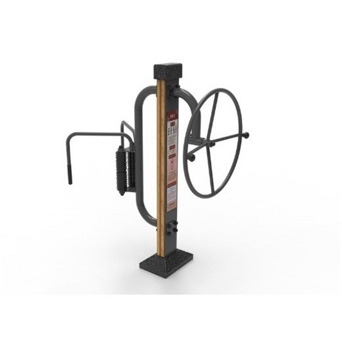 월드스포츠산업 공원 야외운동기구 머신 큰활차 등허리지압기 혼합형 WDJ7040