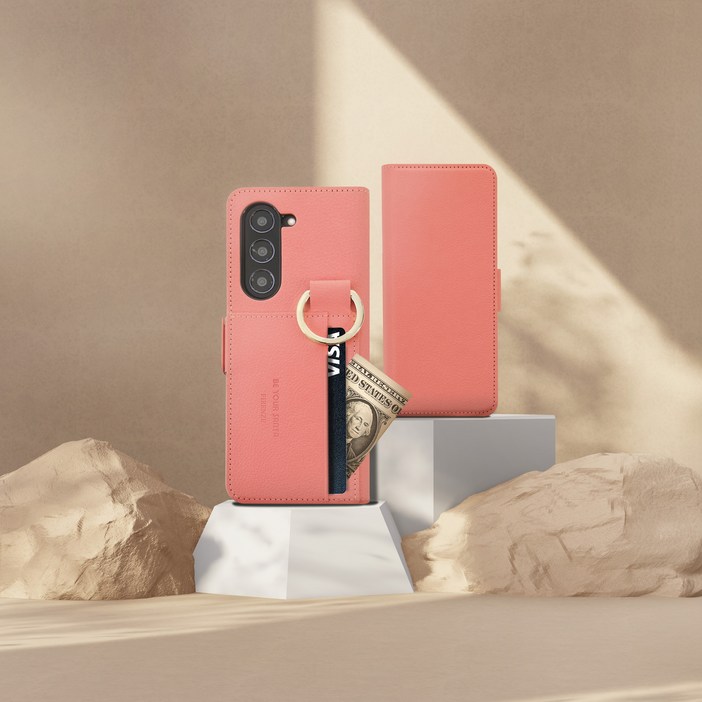 비유어산타 유해 전자파 차단 이태리 가죽 갤럭시 Z폴드6 케이스 링 핑거 카드수납 피렌체, 1개