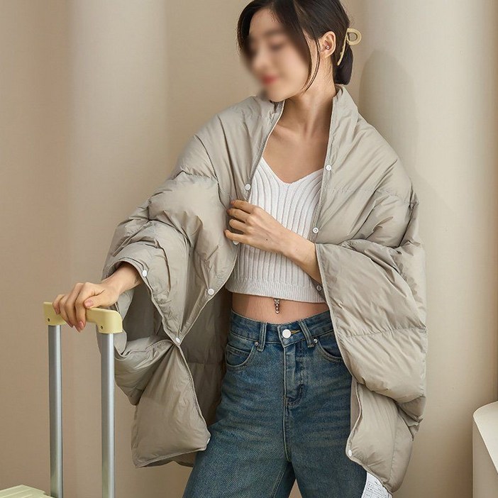 패딩담요 다운 퀼트 거위 오리 여행 숄 사무실 캠핑 야외 휴대용 경량