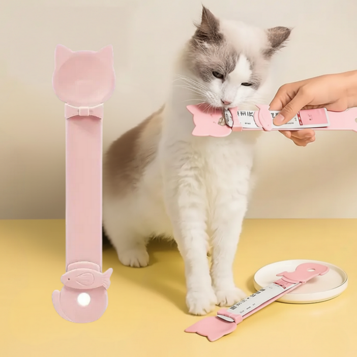 편리한 고양이 츄르 짜기 간식 디스펜서 스퀴즈 스푼