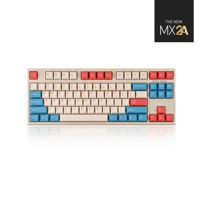 MX2A 레오폴드 750RBT PD 코랄 블루 유/무선 텐키리스 기계식 키보드