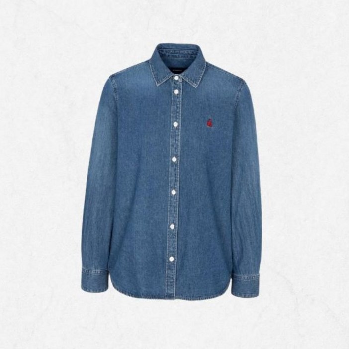 국내정품 빈폴 BEANPOLE LADIES 인디고 데님 레귤러핏 셔츠  블루 2413529