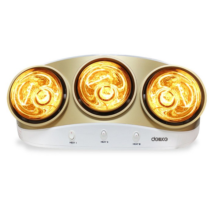 델루체 벽걸이형 욕실난방기 욕실 전기히터, 3구(DWH-UB3120)